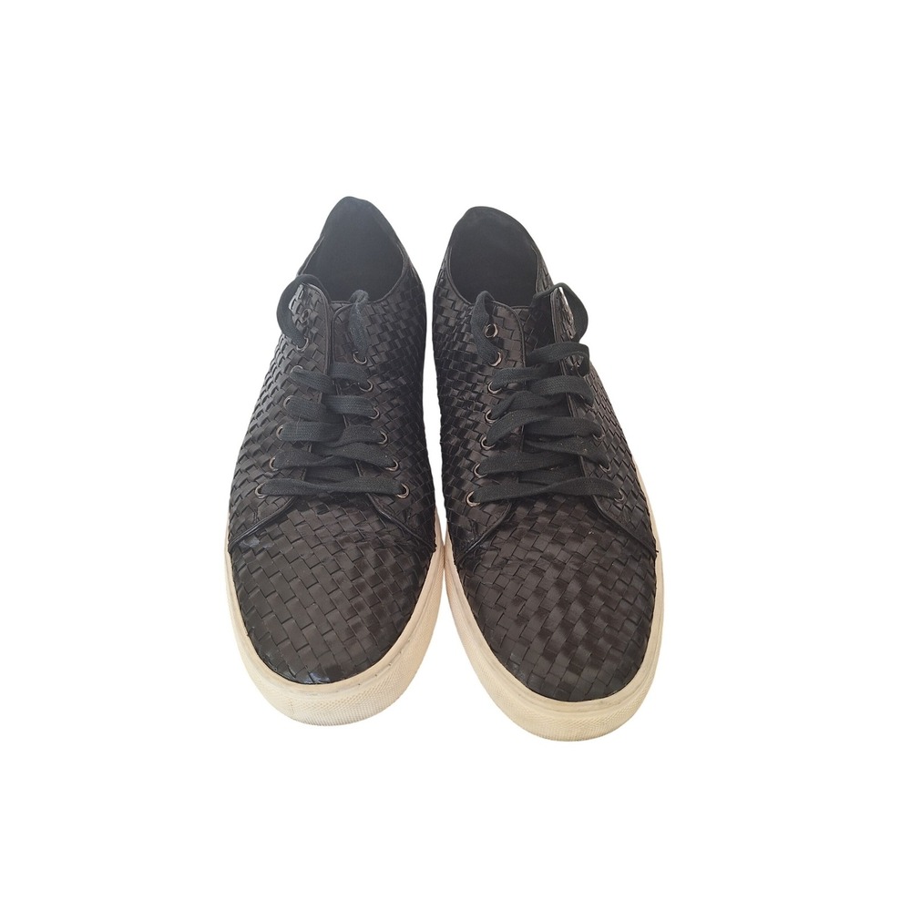 Donald J Pliner Men's Black Alto Leather Sneaker Shoes Size 15M